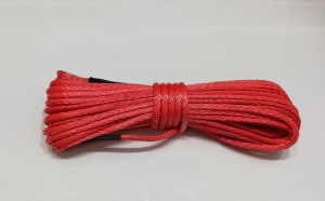Lina syntetyczna do wyciągarek Dyneema SK85 - 15m, 5mm czerwona