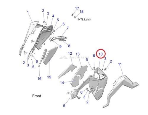 Panel boczny do SKUTERA ŚNIEŻNEGO POLARIS PATRIOT 9R RMK KHAOS, PATRIOT 9R RMK PRO SLASH, 850 RMK KHAOS lewy .jpg