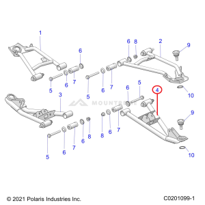 Wahacz przedni dolny lewy do POLARIS RZR 200 Czarny
