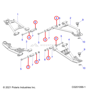PODKŁADKA TULEI ZAWIESZENIA PRZEDNIEGO DO POLARIS RZR 200 Nr 7558740