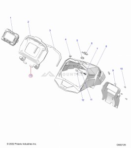 ZAWIAS RAMKI WYŚWIETLACZA DO SKUTERA ŚNIEŻNEGO POLARIS PATRIOT 9R PRO RMK, 850 RMK KHAOS MATRYX Nr 5459280