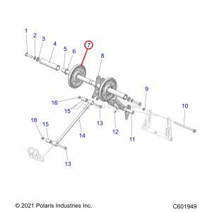 KOŁO WÓZKA SKUTERA ŚNIEŻNEGO MATRYX TYLNE Nr 1597837