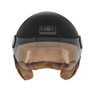 NOX KASK OTWARTY JET Z BLENDĄ N210 EVO CZARNY MAT