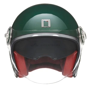 NOX PREMIUM KASK OTWARTY JET HERITAGE SOLID zielony połysk