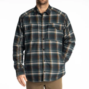 Koszula flanelowa KLIM BRIDGER FLEECE LINED FLANNEL SHIRT Dark Sea - Golden Brown