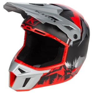 Kask KLIM F3 Carbon Helmet ECE DNA Fiery Red - Monument Gray