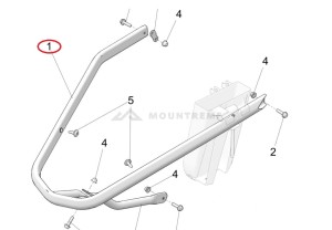 Bumper przedni do skutera śnieżnego POLARIS AXYS Black 1019636-067