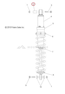 Tuleja górnego mocowania przedniego amortyzatora w skuterze śnieżnym POLARIS KHAOS MATRYX Nr 5137360