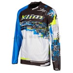 Koszulka off-road XC LITE JERSEY Digital Chaos, niebieska