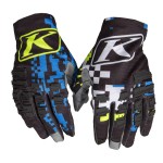 Rękawice off-road XC LITE GLOVE Digital Chaos, niebieskie 