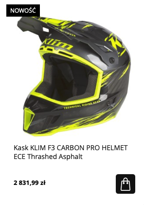 Kask do quada klim f3 carbon