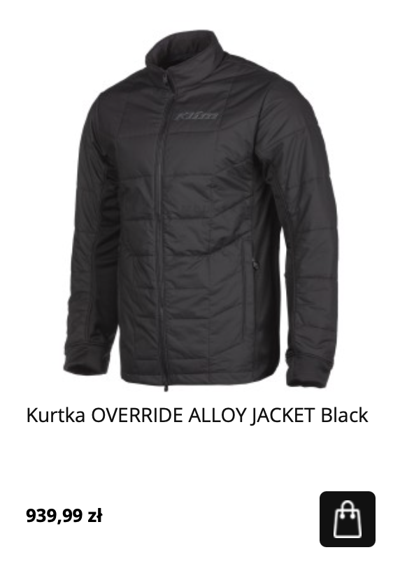 Czarna kurtka ciepła do jazdy quadem w terenie