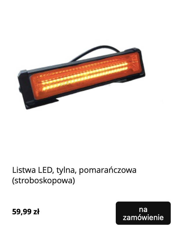 Tylna listwa LED do quada pomorańczowa