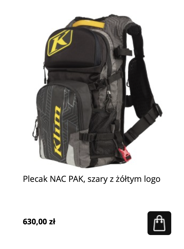 szary plecak na quada