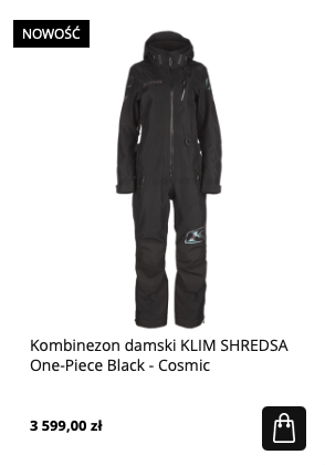 Damski kombinezon do jazdy quadem czarny kosmiczny