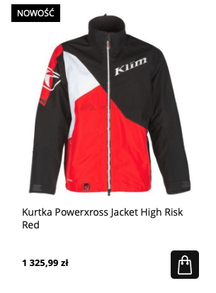 Kurtka powerxross czerwona do jazdy quadem