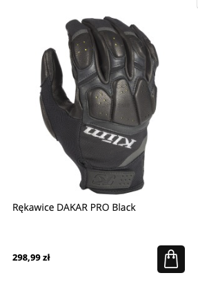 Rękawice Dakar Pro czarne do jazdy quadem