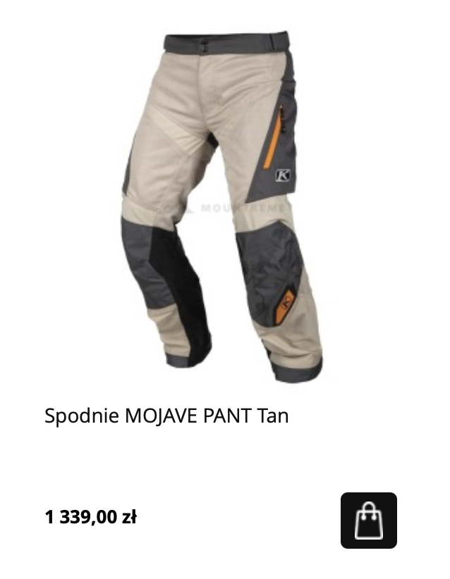 Spodnie do jazdy quadem