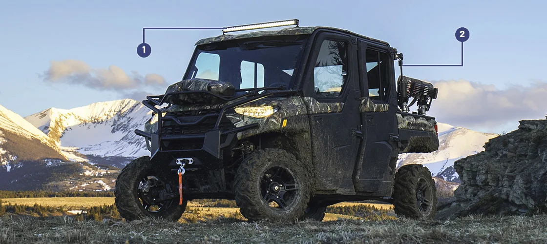 Buggy POLARIS Ranger Crew XP 1000 2025 Azure Crystal Mountreme ...
